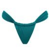 Adjustable tie side bikini bottom – Riviera blue, on invisible mannequin