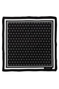 Lenço Monogram Acuarela Preto